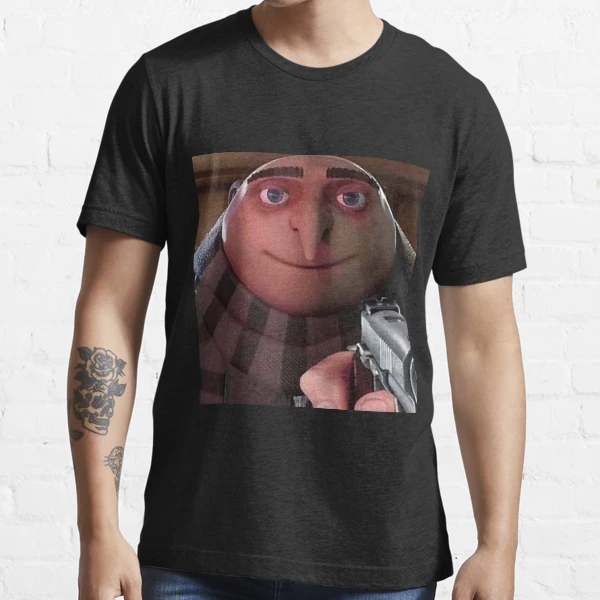 Gru pointing gun meme - Cotton T-Shirt