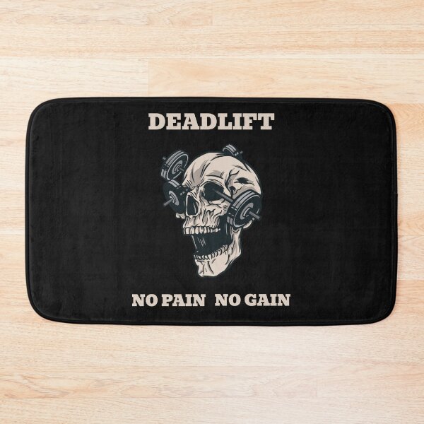 Item preview, Deadlift No Pain No Gain Skull designed and sold by The Jackalope.
