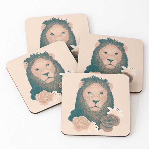 Item preview, Teal Floral Lion designed and sold by Melancholy Wolf.