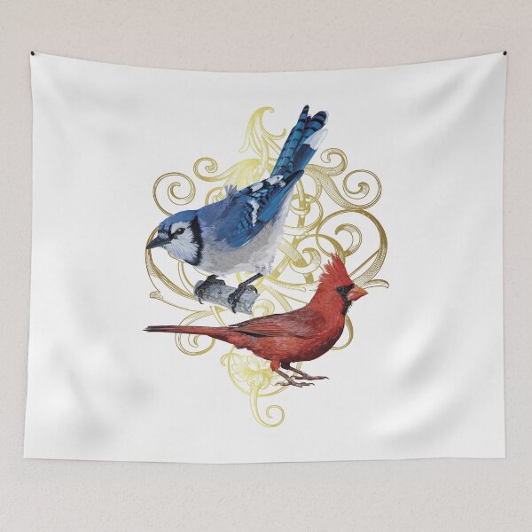 Item preview, The Northern Cardinal and the Blue Jay designed and sold by obscurite.