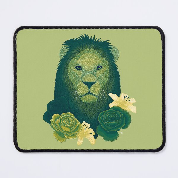 Item preview, Green Floral Lion designed and sold by Melancholy Wolf.