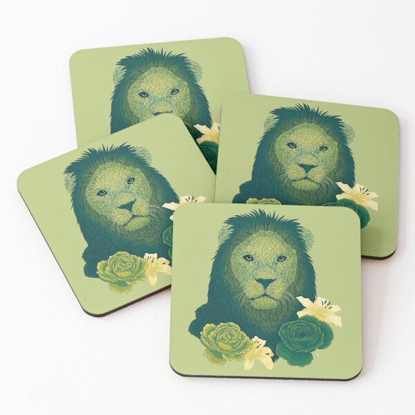 Item preview, Green Floral Lion designed and sold by Melancholy Wolf.