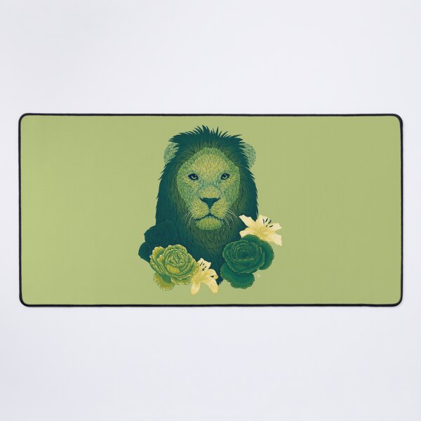 Item preview, Green Floral Lion designed and sold by Melancholy Wolf.