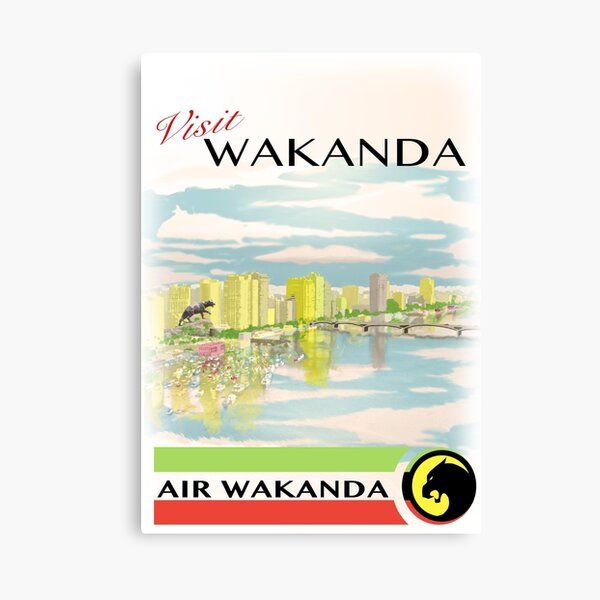 Visit Wakanda- Vintage Travel Ad Canvas Print