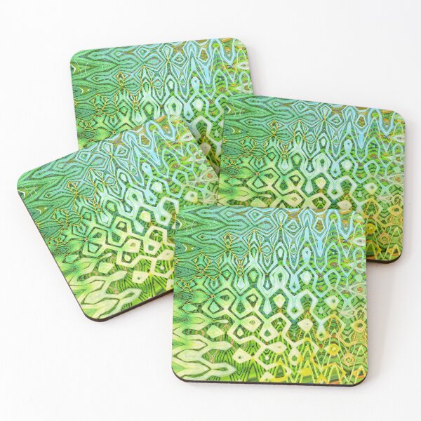 Item preview, Abstract Tropical Vibes Tropicalcore Aesthetic in Green and Yellow Shades 3 of 4 designed and sold by Beachy.