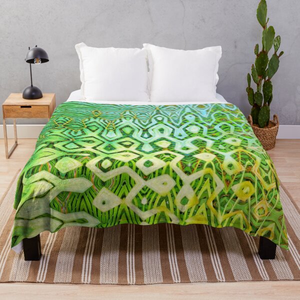 Item preview, Abstract Tropical Vibes Tropicalcore Aesthetic in Green and Yellow Shades 3 of 4 designed and sold by Beachy.