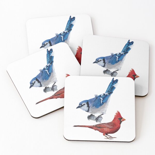 Item preview, The northern cardinal and the blue jay, designed and sold by obscurite.