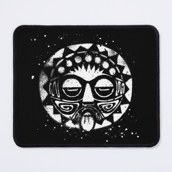 Item preview, grunge decor, Indie tribal mask art in White designed and sold by Anomalypark.