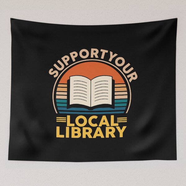 Item preview, Support your local library vintage designed and sold by AdelDa19.