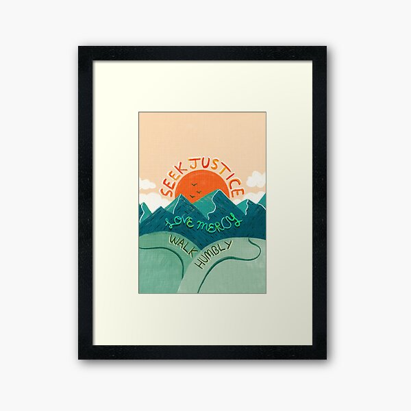 Chalk Mountains - Seek Love Walk Framed Art Print
