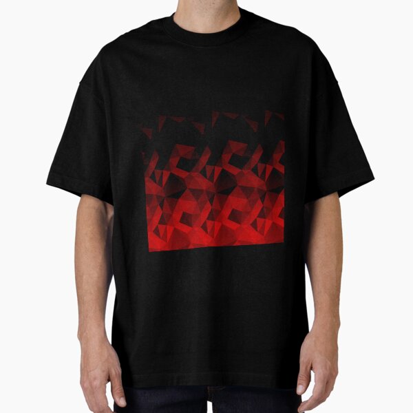 Item preview, Abstract polygonal pattern .Red, black triangles. designed and sold by marinaklykva.