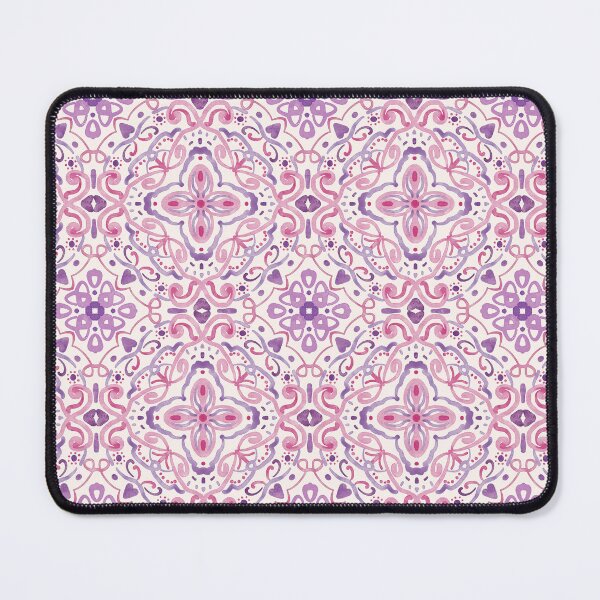 Item preview, pink watercolor tile, purple watercolor tile, designed and sold by inkbearblue.