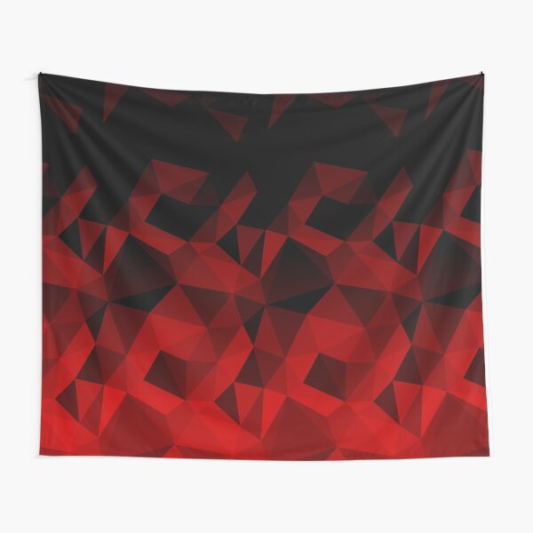 Item preview, Abstract polygonal pattern .Red, black triangles. designed and sold by marinaklykva.