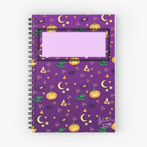 Item preview, All Hallows Eve with notebook label designed and sold by ActuallyViolet.