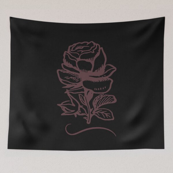 Item preview, Dark Mauve Line Rose designed and sold by HappyLifeCreate.
