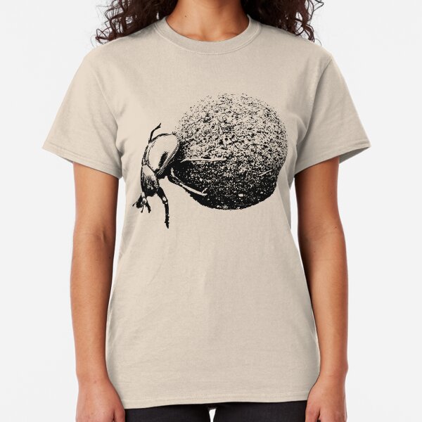Dung Beetle Rolling Dung Ball | African Wildlife Classic T-Shirt