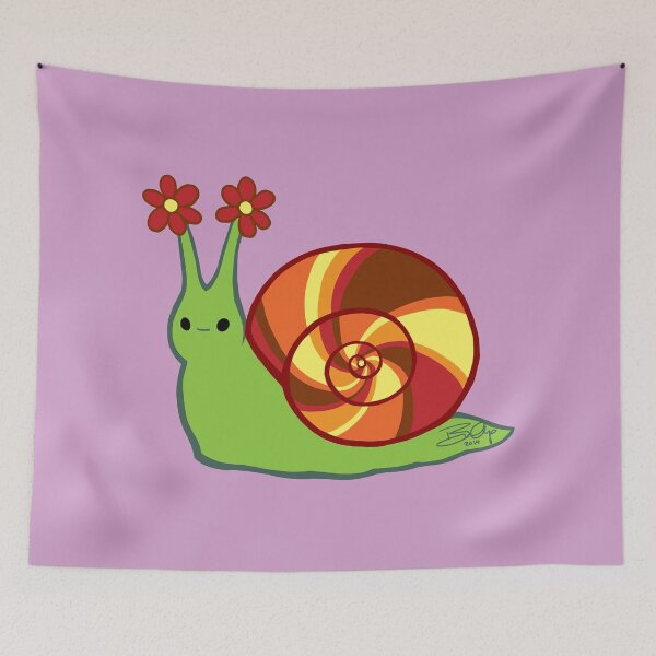 Item preview, Retro Autumn Swirl Snail designed and sold by biimyselfandi.