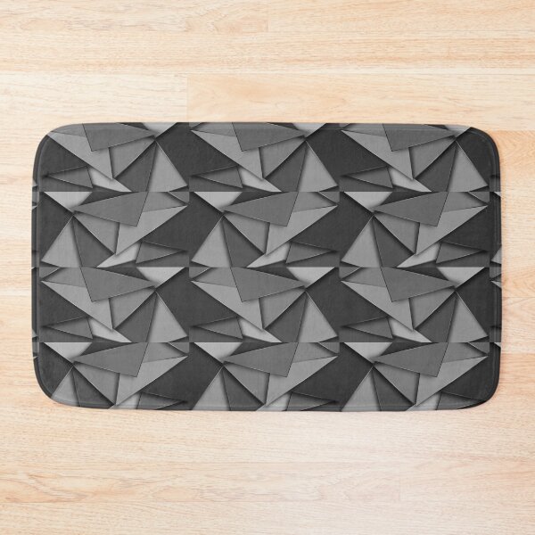 Item preview, Abstract overlapping gray triangular geometric decoration art pattern designed and sold by portrait4you.