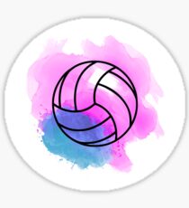 Volleyball Watercolor Sticker