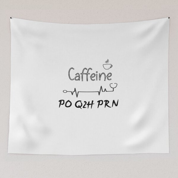Item preview,  Caffeine PO Q2H PRN Nursing Medicine Humor Coffee ,Nurse Shirt, PRN Nurse Shirt, Funny Nurse Shirt, Nurse Life Shirt, Funny Coffee Shirt designed and sold by SOUFIANE1991.