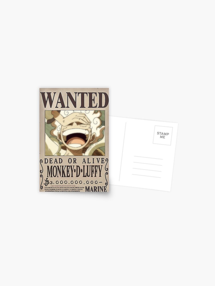 Anime Luffy Gear 5 One Pieces Bounty Wanted Posters 4 Emperors Law