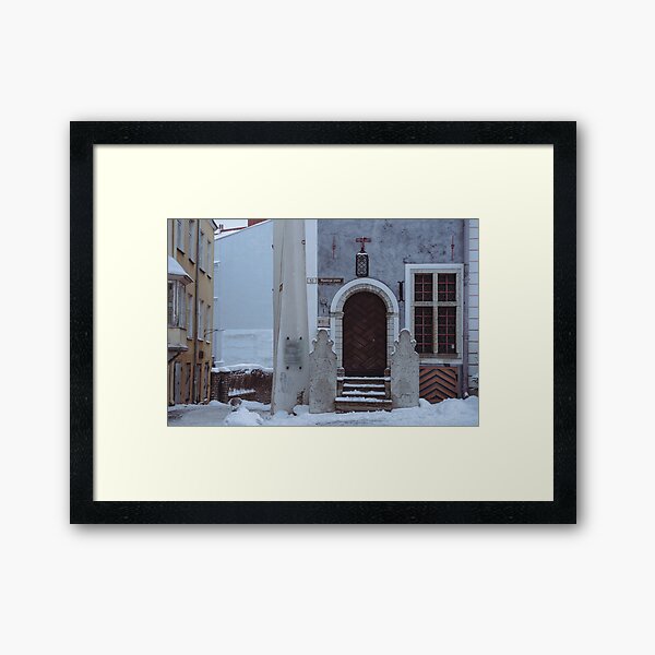 Tallinn under the snow Framed Art Print