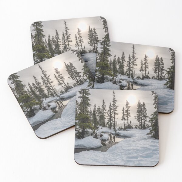 Item preview, Creek Running Through A Snowy Pine Forest designed and sold by Taceo10.