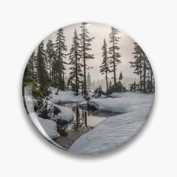 Item preview, Creek Running Through A Snowy Pine Forest designed and sold by Taceo10.