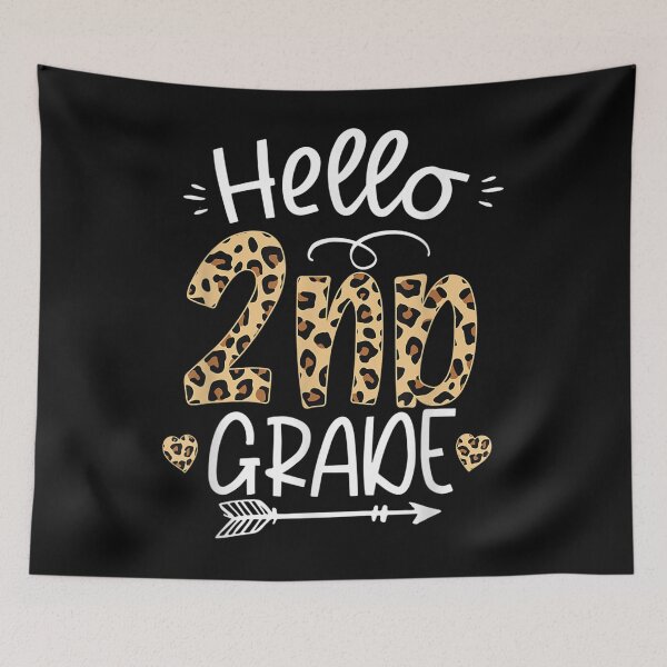 Item preview, Hello 2nd Grade Leopard Teacher Students Back To School  designed and sold by anes18.