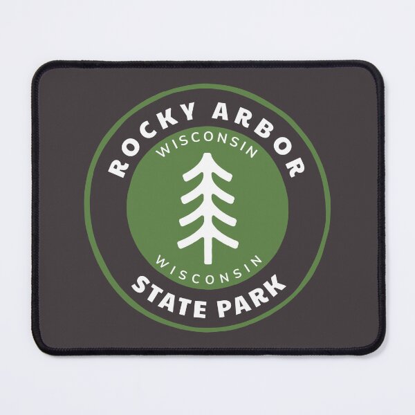 Item preview, Rocky Arbor State Park Wisconsin - WI Mountain Forest Badge with a Tree designed and sold by palmettodigital.