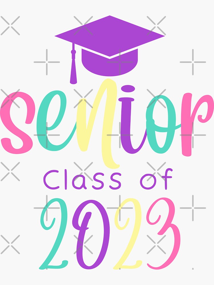 Pegatina Graduaci N 2023 Clase S Nior De 2023 De MimoPaul Redbubble   Bg,f8f8f8 Flat,750x,075,f Pad,750x1000,f8f8f8 