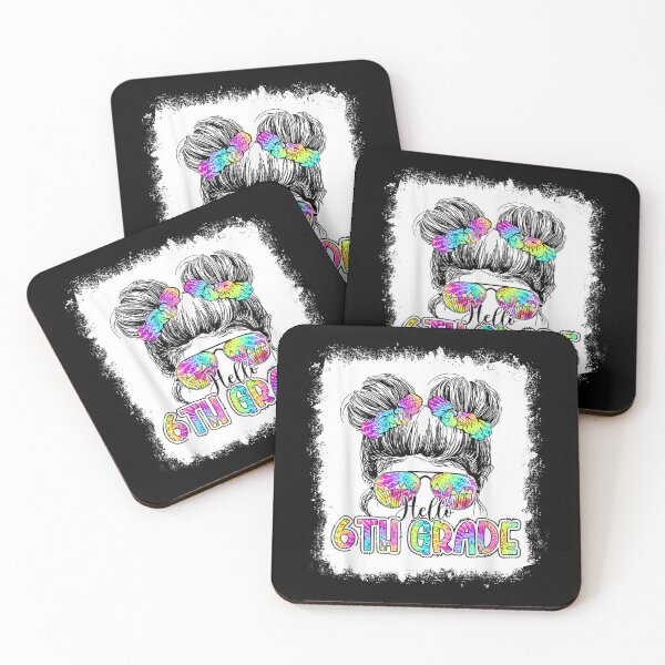 Item preview, Hello 6th Grade Vibes Back To School Girls Messy Bun Tie dye  designed and sold by anes18.