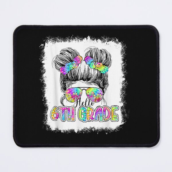 Item preview, Hello 6th Grade Vibes Back To School Girls Messy Bun Tie dye designed and sold by anes18.