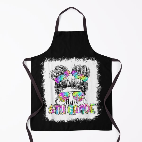 Item preview, Hello 6th Grade Vibes Back To School Girls Messy Bun Tie dye designed and sold by anes18.