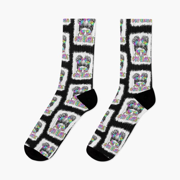 Item preview, Hello 6th Grade Vibes Back To School Girls Messy Bun Tie dye  designed and sold by anes18.