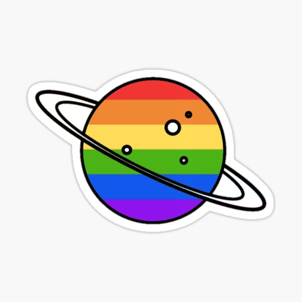 lgbt sticker sheet gay planets
