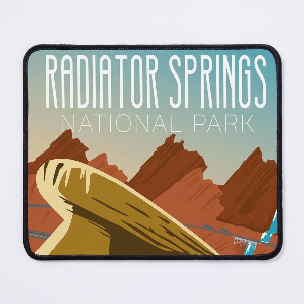 Item preview, Radiator Springs National Park Poster designed and sold by RollRedDesigns.
