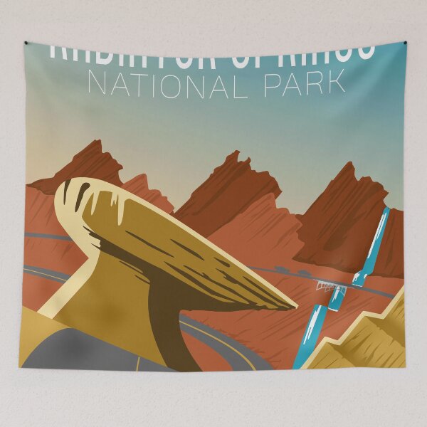 Item preview, Radiator Springs National Park Poster designed and sold by RollRedDesigns.