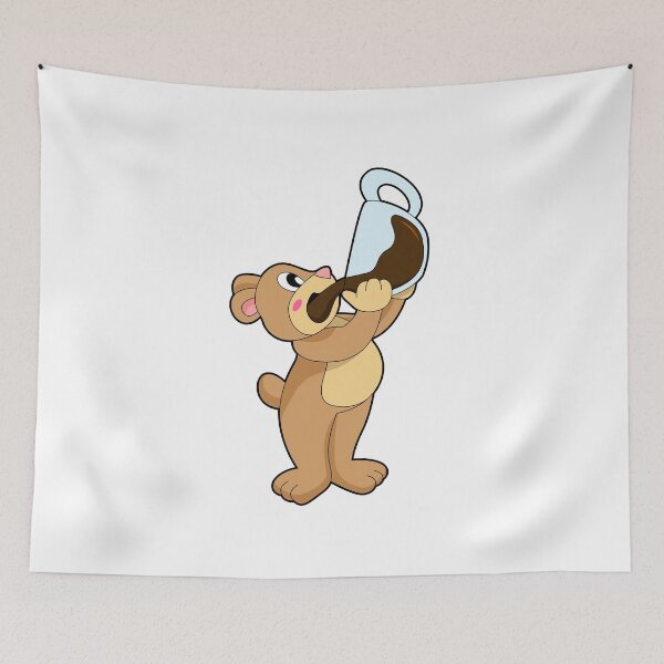Item preview, Bear with Coffee Cup designed and sold by Snabdesign84.