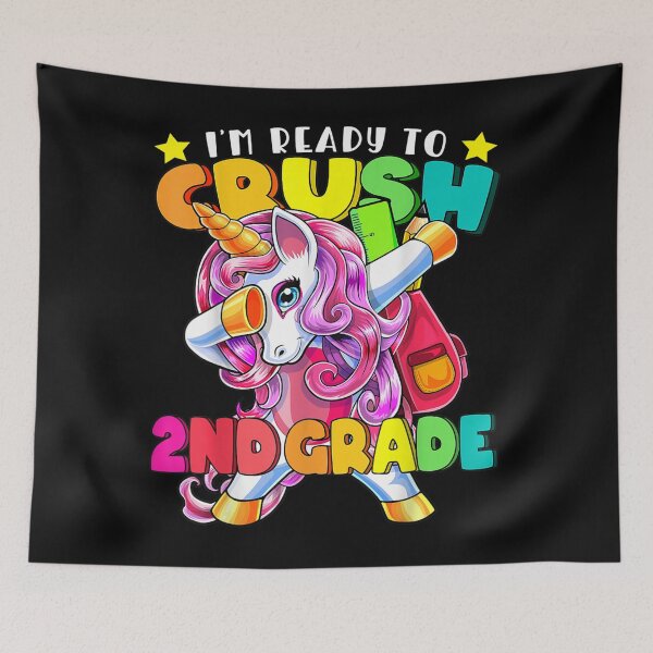 Aperçu de l'œuvre Crush 2nd Grade Dabbing Unicorn Back to School Girls Gift créée et vendue par anes18.