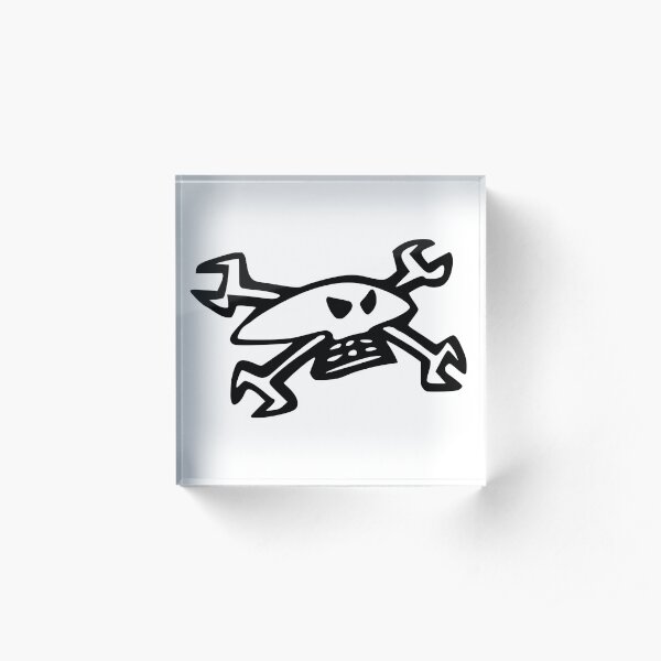 Guy Martin Skull Logo Acrylic Block