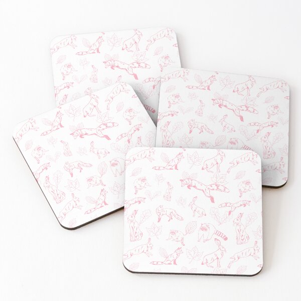 Item preview, Woodland creatures in pink designed and sold by Superdoodledo.