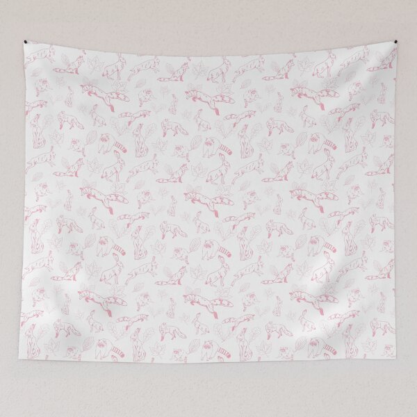 Item preview, Woodland creatures in pink designed and sold by Superdoodledo.
