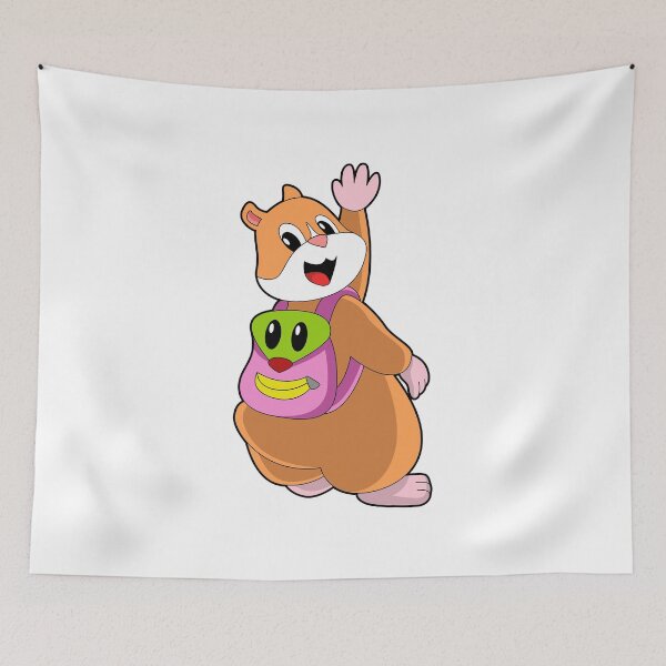 Item preview, Hamster as Student with Backpack designed and sold by Snabdesign84.
