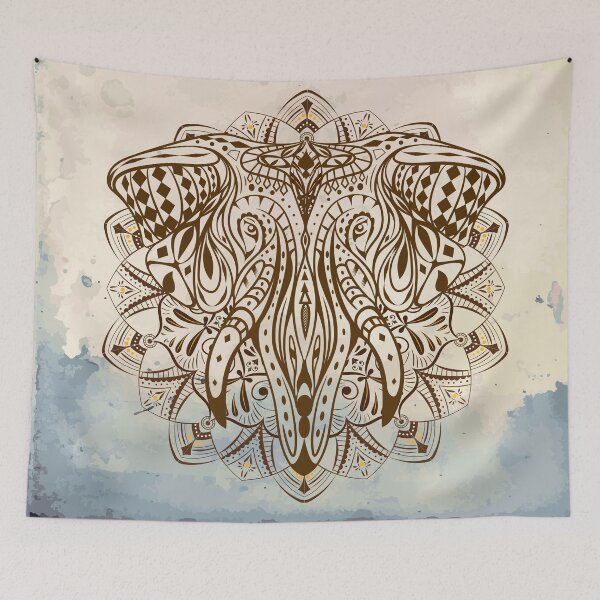 Item preview, Abstract Elephant Mandala designed and sold by NomadicMarket.