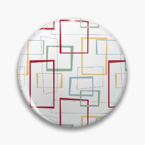 Item preview, Funky Red Blue Green Yellow Squares Mid-century Pattern  designed and sold by Orchard Berry.