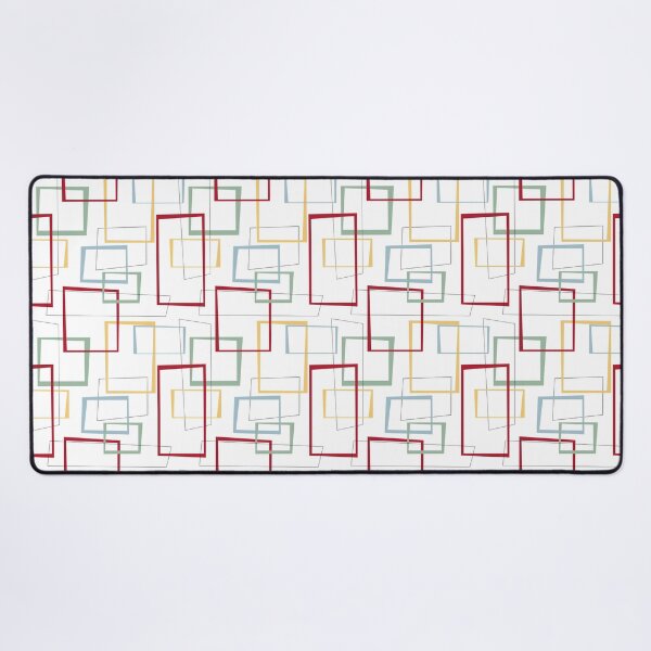 Item preview, Funky Red Blue Green Yellow Squares Mid-century Pattern  designed and sold by Orchard Berry.