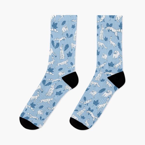 Item preview, Woodland creatures in blue designed and sold by Superdoodledo.