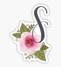 Floral Monogram S Sticker