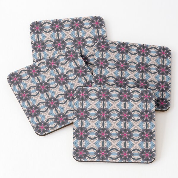 Item preview, 70'S STAR A BIT OF VINTAGE MODERN for the bold in blue, pink, tan, dark blue and white 2022 designed and sold by ArtsyanaFlorida.